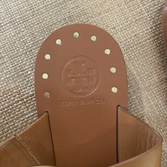 Tory Burch - Brannan Studded Leather Sandals - Tan - Size 7.5 - Picture 6 of 7
